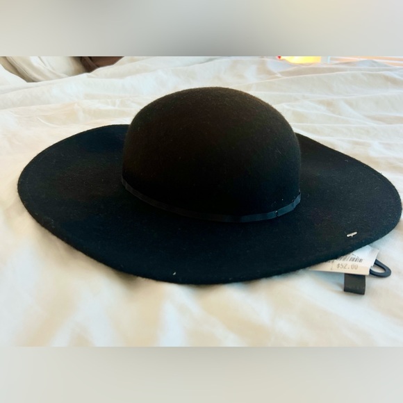 Topshop Accessories - Topshop Black 100% Wool Wide Brim Fedora Hat XS